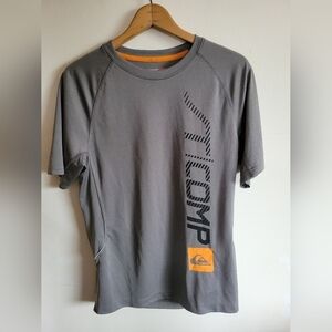 Quiksilver St Comp Short Sleeve Shirt Gray Lightweight M Medium
